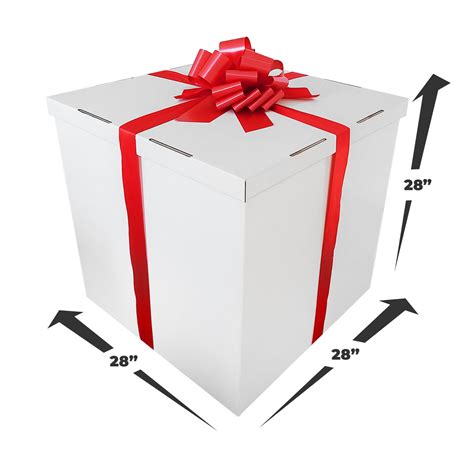 large gift box nearby